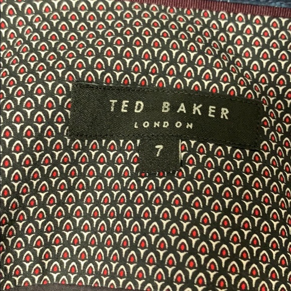 TED BAKER Navy Blue Bigdeal Check Shirt 3XL - Picture 6 of 8